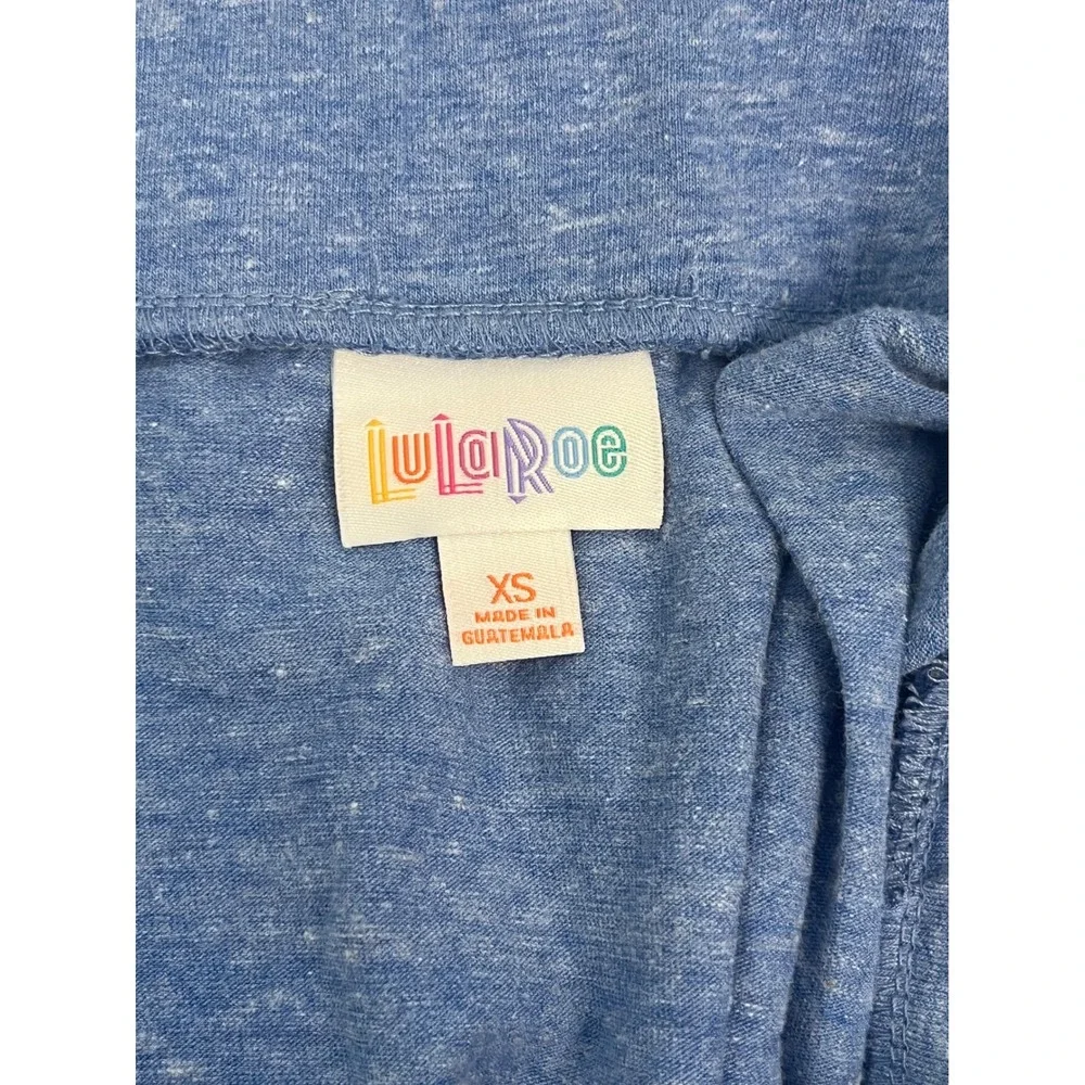 LuLaRoe Blue Heathered Pleated Midi Skirt XS - Picture 5 of 5